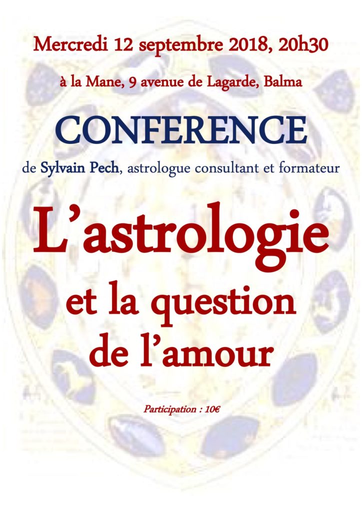Conférence Sylvain Pech Astrologue Toulouse