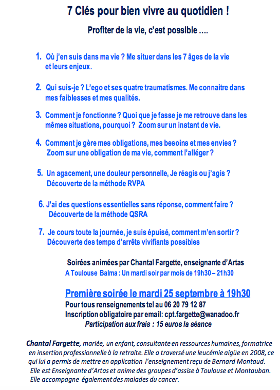 7 clés pour bien vivre au quotidien Chantal Fargette