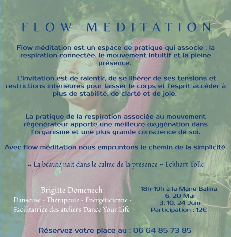 Flow Méditation Atelier Mouvement intuitif respiration connectée